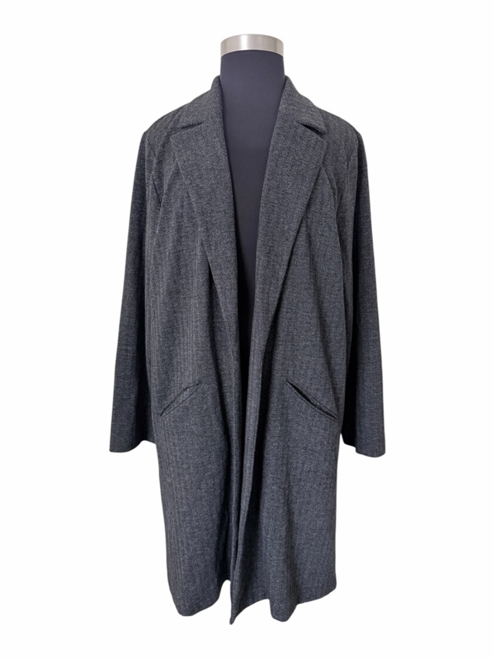torrid Knit Herringbone Open Front Trench Blazer Size 4X - Picture 3 of 11